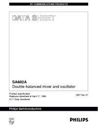 Datasheet SA602AD manufacturer Philips
